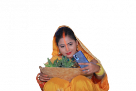 Chhath puja women transparent png