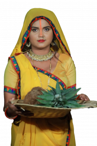 Chhath puja women transparent png images