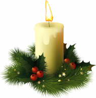Christmas candle transparent png images