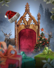 Christmas chair santa claus editing background