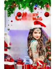 Christmas girl cb background