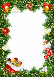 Christmas Photo Frame with Christmas Ornaments