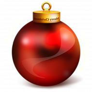 Christmas red ball transparent background