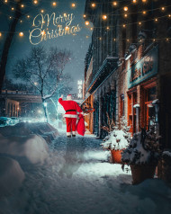 Christmas Santa Claus Editing Background