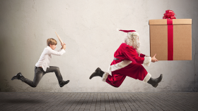 Christmas Santa Claus Funny Uniform Gifts Boys Run