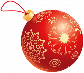Christmas Transparent Red Christmas Ball PNG Clipart