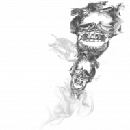 Cigrate smoke skull png