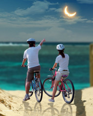 Couple editing background