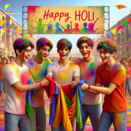 Create Happy Holi 3D AI Photos with Bing Image Creator