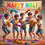 Create Happy Holi 3D AI Photos with Bing Image Creator