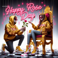 Create Happy Valentine's Day AI Images of Couples on Rose Day