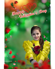 Cute Girl Valentine Day Editing Background Png