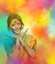 Cute girls holi editing background free