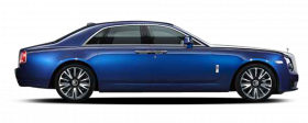 Dark blue side view rolls royce png