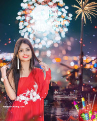 Diwali Fireworks Cb background Download Girl