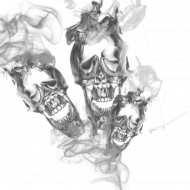 Dual skull smoke png