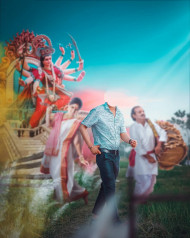 Durga puja editing background