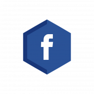 Facebook  hexagon shape logo png copy