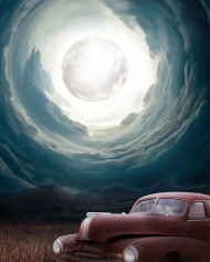 Fantasy moon editing background