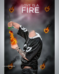 Fire head cut cb background free