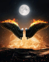 Fire wings hd editing background
