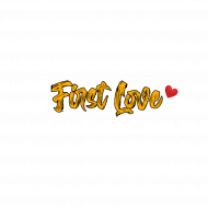 First love Text PNG Transparent Images Free Download