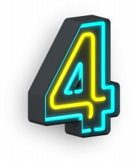 Four Neon transparent background png clipart