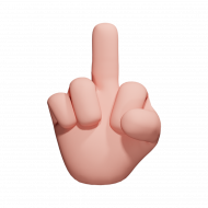 Fuckyou 3d hand transparent background
