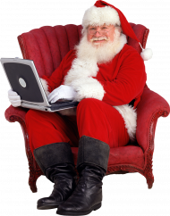 Full hd santa siiting on chair png images