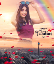 Full Hd Valentine Day Background with Girl