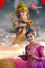 Ganesh Chaturthi Cb Editing Background With Girl Download