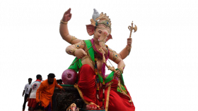 Ganesh chaturthi poster with png