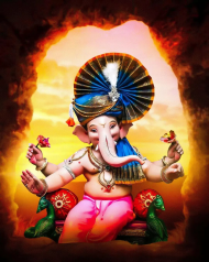 Ganesh utsav banner background image
