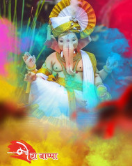 Ganpati Bappa Morya Banner Background For Cb Editing