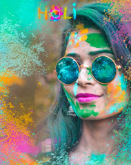 Girl Holi Editing Background Full HD