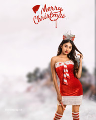 Girl santa christmas editing background hd