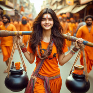 Girl savan Bol Bam photo editing  कावर यात्रा ai photo editing photo editing