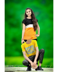 Girl without head cb background editing