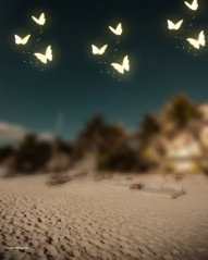 Glowing butterflies editing background
