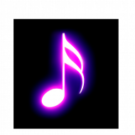 Glowing music png