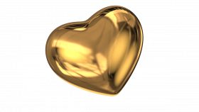 Gold heart shape png hd