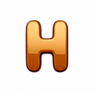 Gold Letter H PNG Transparent Images