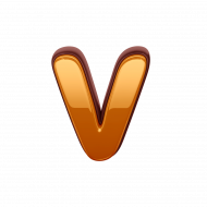 Gold Letter V PNG Transparent Images