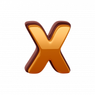 Gold Letter X PNG Transparent Images