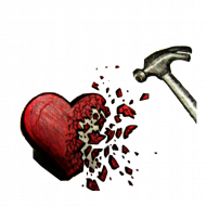 Hammer broke heart png