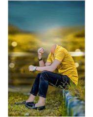 Hansome boy face cut cb background