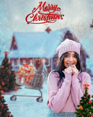 Happy christmas editing background