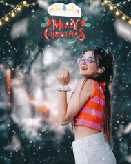 Happy christmas photo editing background