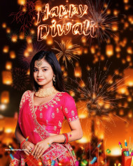 Happy Diwali 2023 Photo Editing Background With Girl Free