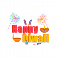 happy diwali 3D text png